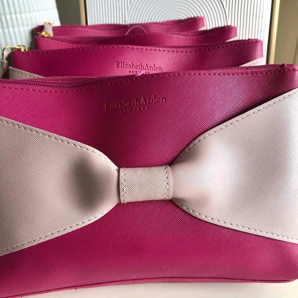 Elizabeth Arden Set of 4 four Matching clutches makeup bags small purse pink - Picture 8 of 14